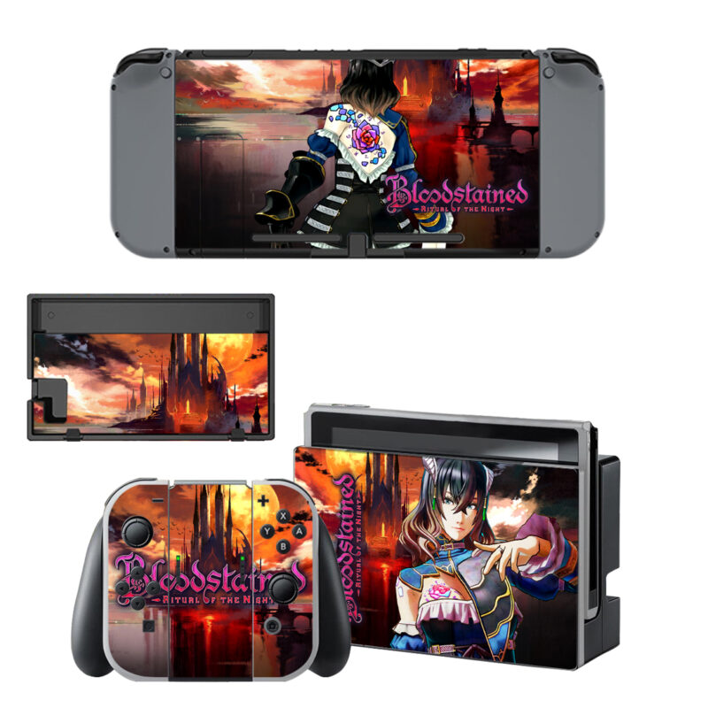 Bloodstained Decal Cover For Nintendo Switch & Nintendo Switch OLED Design 1