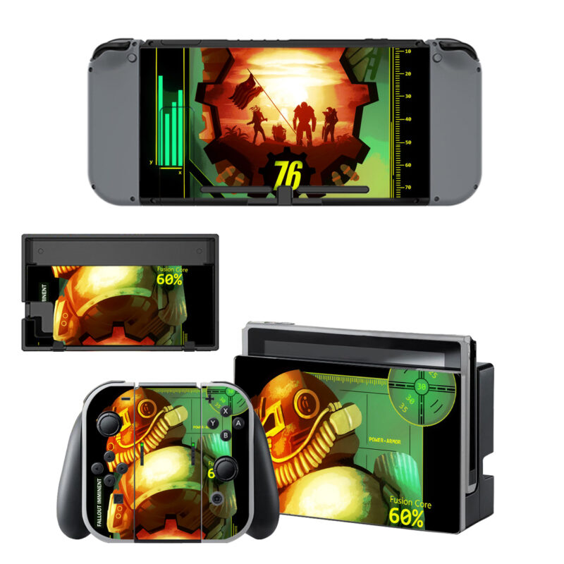 Fallout 76 Decal Cover For Nintendo Switch OLED & Nintendo Switch Design 1