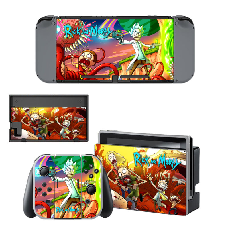 Rick And Morty Decal Cover For Nintendo Switch & Nintendo Switch OLED Design 1