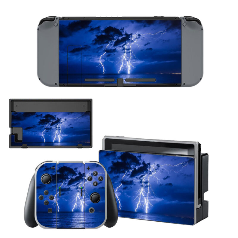 Lightning Over Sea Decal Cover For Nintendo Switch & Nintendo Switch OLED