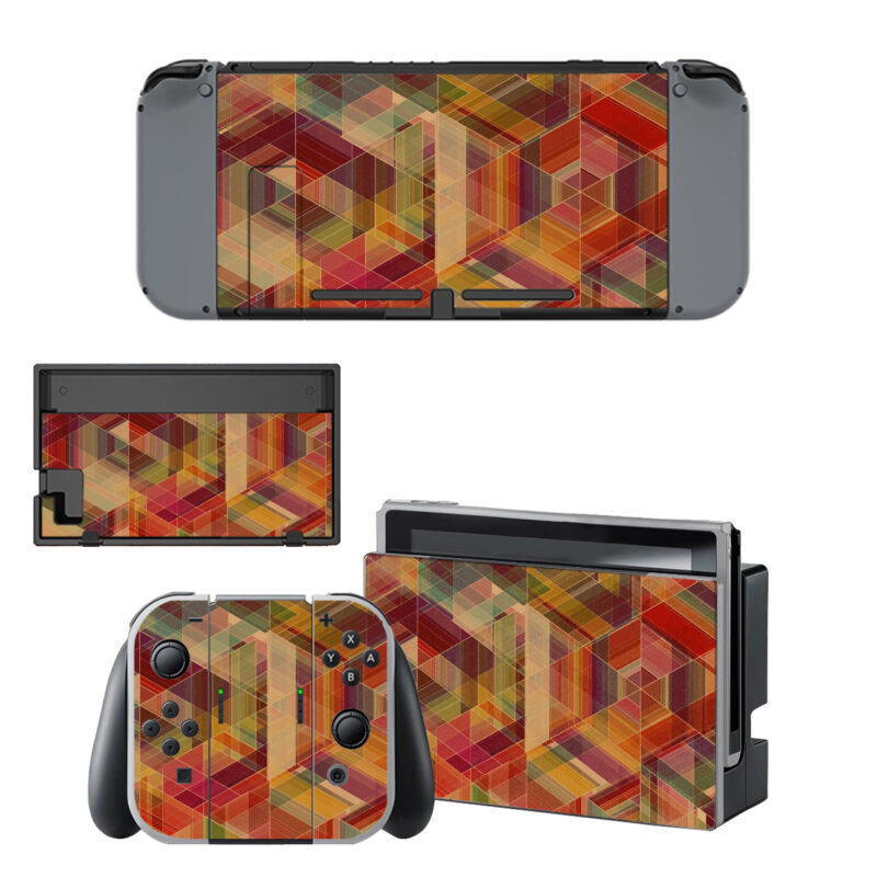 Geometric Canvas Art Decal Cover For Nintendo Switch & Nintendo Switch OLED