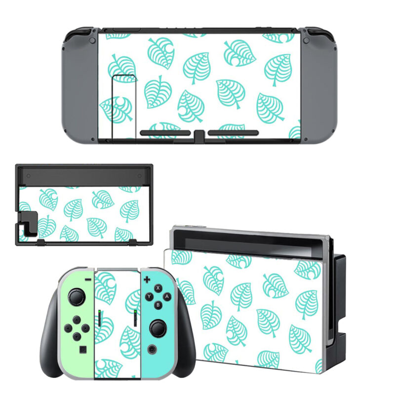 Green Leaf Pattern Decal Cover For Nintendo Switch & Nintendo Switch OLED