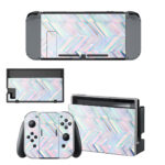 Pink And Blue Chevron Pattern Decal Cover For Nintendo Switch & Nintendo Switch OLED