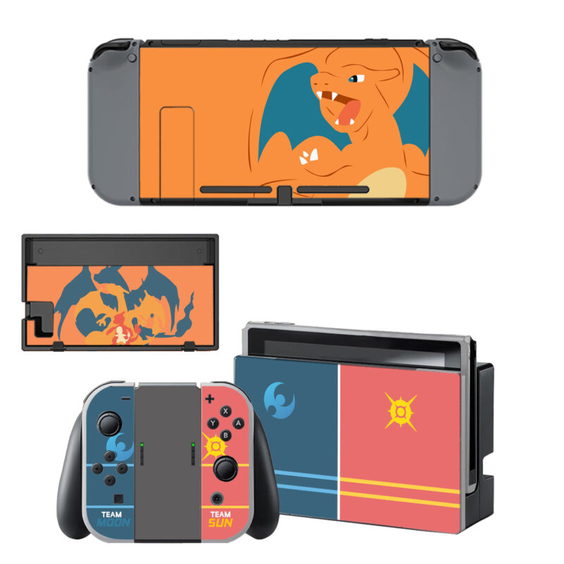 Pokemon Charizard Sun And Moon Team Decal Cover For Nintendo Switch & Nintendo Switch OLED