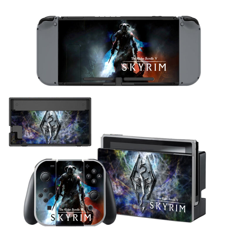 The Elder Scrolls V Skyrim Skin Sticker For Nintendo Switch & Nintendo Switch OLED Design 2