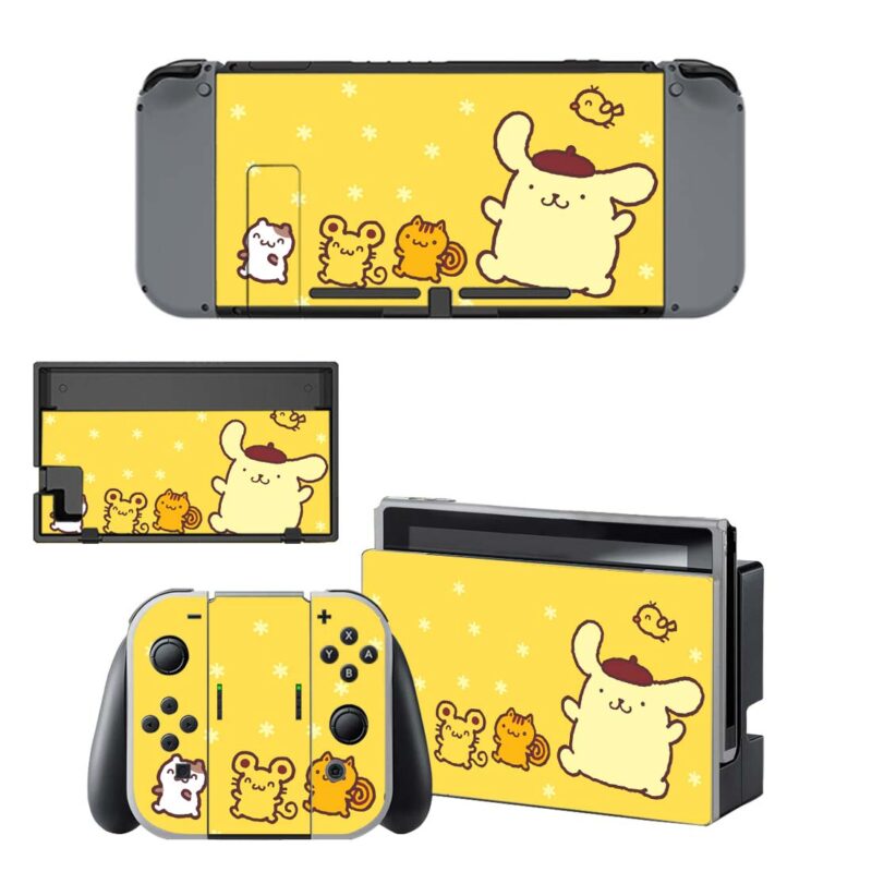 Pompom Purin Skin Sticker For Nintendo Switch & Nintendo Switch OLED Design 2