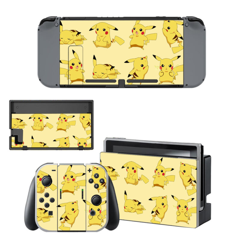 Pikachu Skin Sticker For Nintendo Switch & Nintendo Switch OLED Design 1