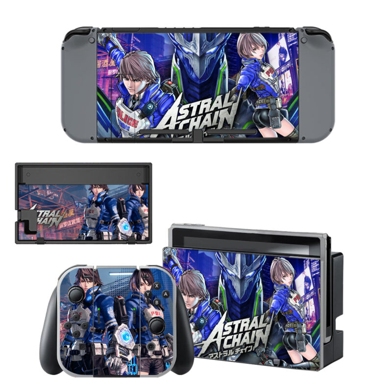 Astral Chain Skin Sticker For Nintendo Switch & Nintendo Switch OLED Design 1