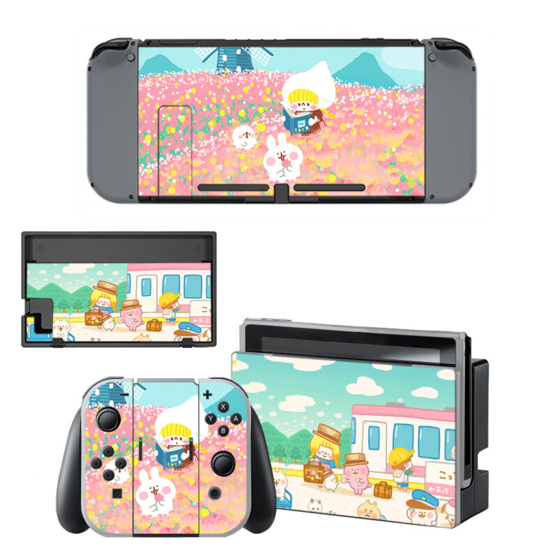 Kanahei And Usagi Pattern Decal Cover For Nintendo Switch & Nintendo Switch OLED Design 2