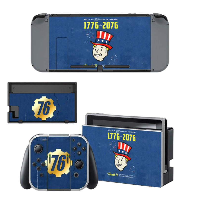 Vault 76 Decal Cover For Nintendo Switch & Nintendo Switch OLED Design 1