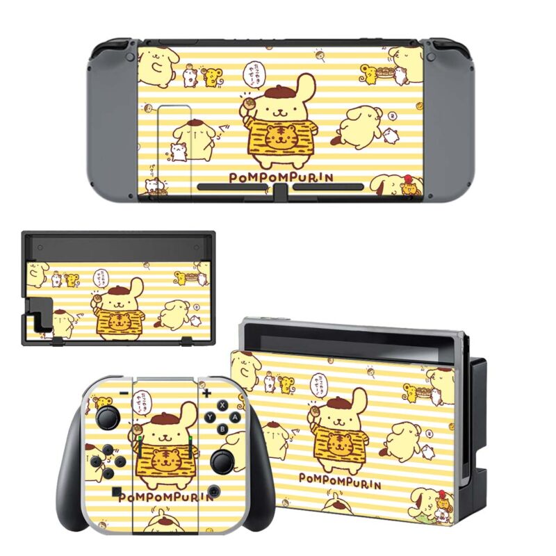 Pompom Purin Skin Sticker For Nintendo Switch & Nintendo Switch OLED Design 1