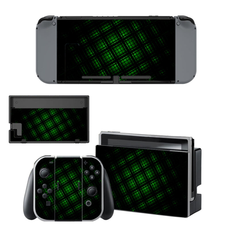 Green Tech Pattern Decal Cover For Nintendo Switch & Nintendo Switch OLED