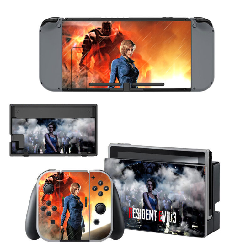 Resident Evil 3 Skin Sticker For Nintendo Switch & Nintendo Switch OLED Design 2