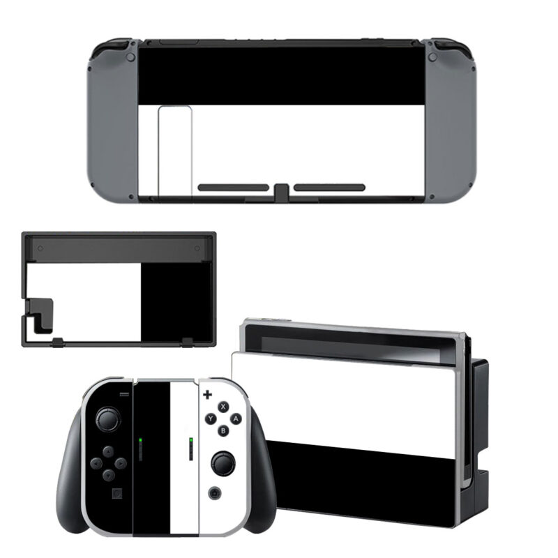 Black And White Skin Sticker For Nintendo Switch & Nintendo Switch OLED