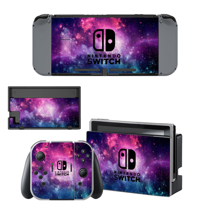 Purple Blue And Pink Galaxy Decal Cover For Nintendo Switch & Nintendo Switch OLED