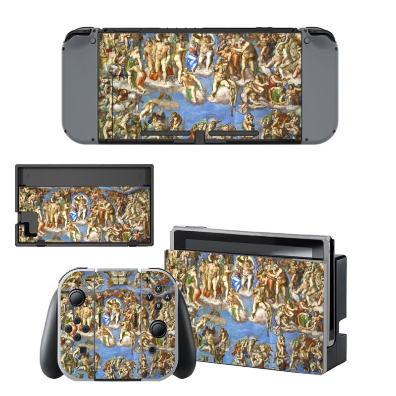 The Last Judgment Painting By Michelangelo Decal Cover For Nintendo Switch & Nintendo Switch OLED