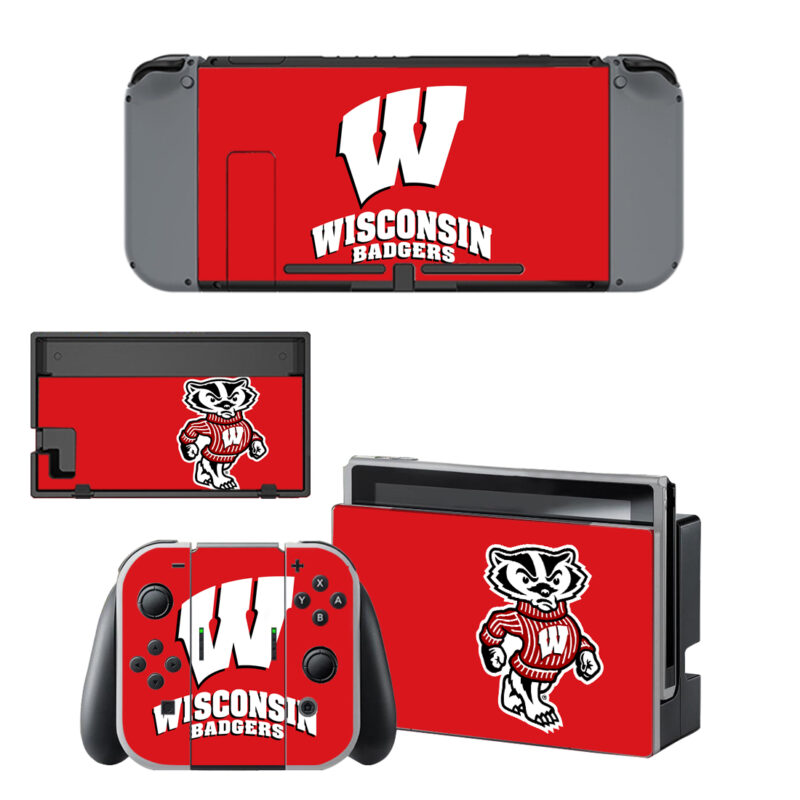 Wisconsin Badgers Skin Sticker For Nintendo Switch & Nintendo Switch OLED