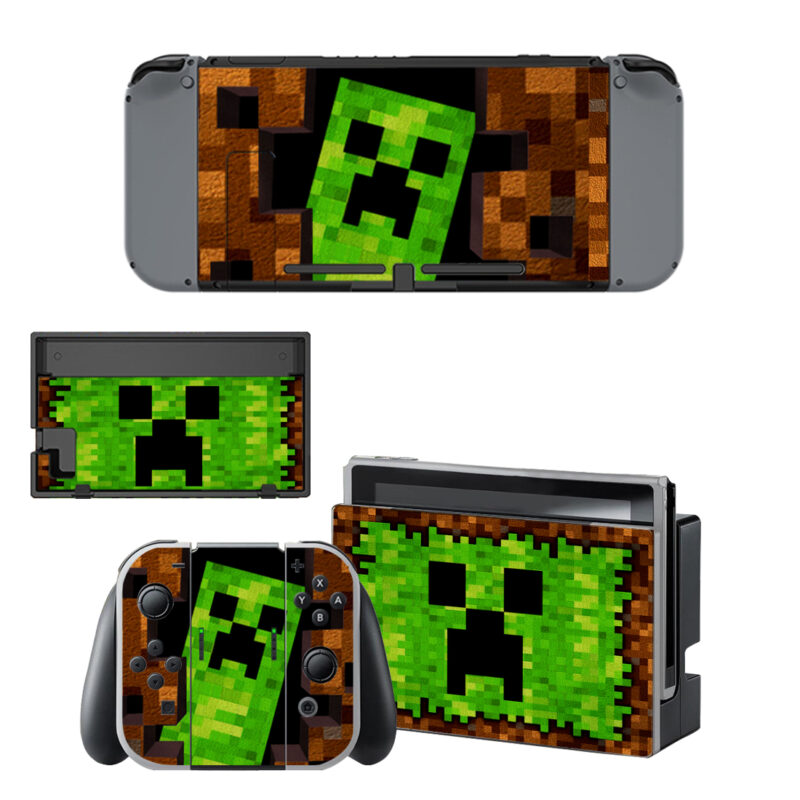 Minecraft Creeper Skin Sticker For Nintendo Switch & Nintendo Switch OLED