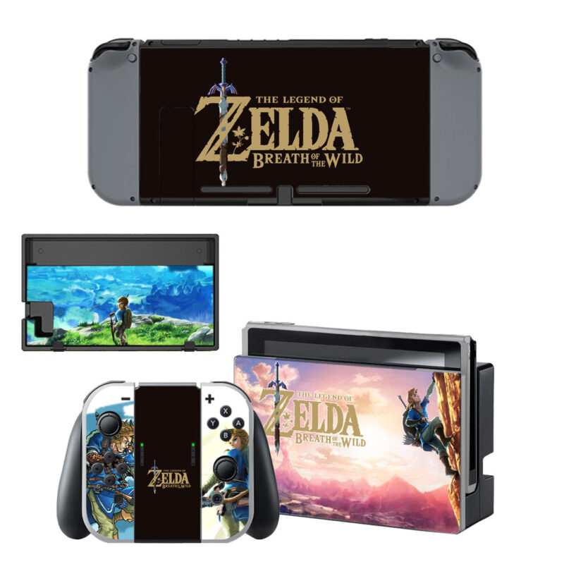 The Legend Of Zelda Breath Of The Wild Decal Cover For Nintendo Switch & Nintendo Switch OLED Design 4