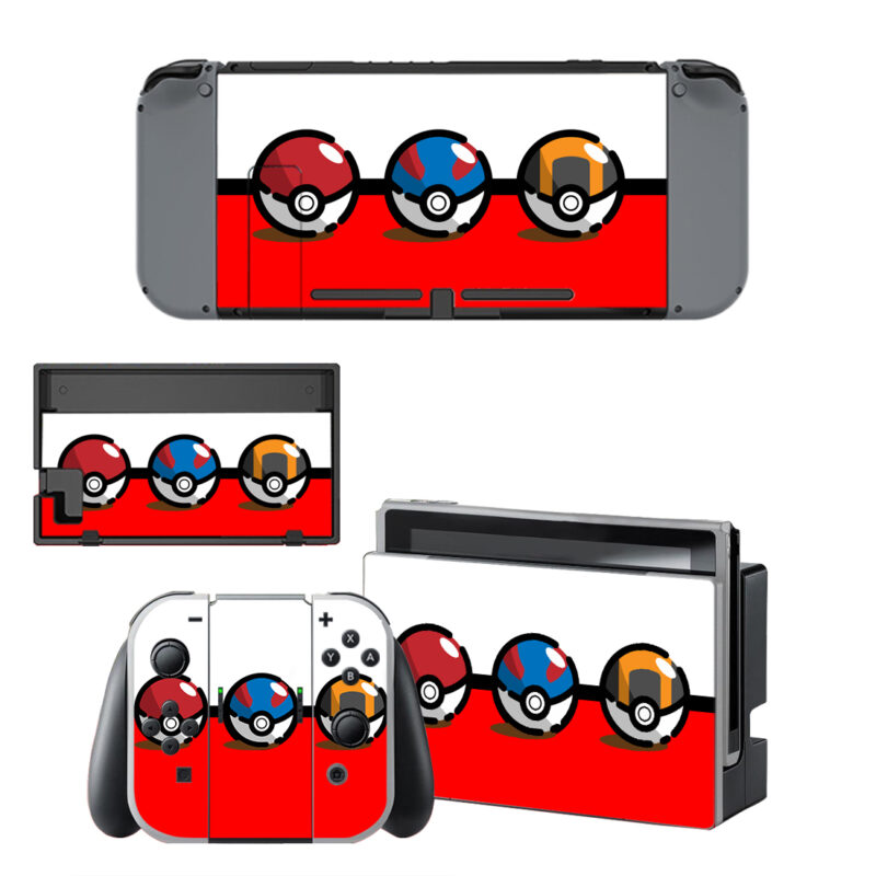 Pokeball Skin Sticker For Nintendo Switch & Nintendo Switch OLED