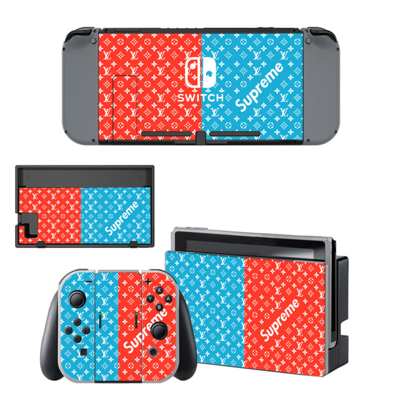 Supreme Louis Vuitton Skin Sticker For Nintendo Switch & Nintendo Switch OLED