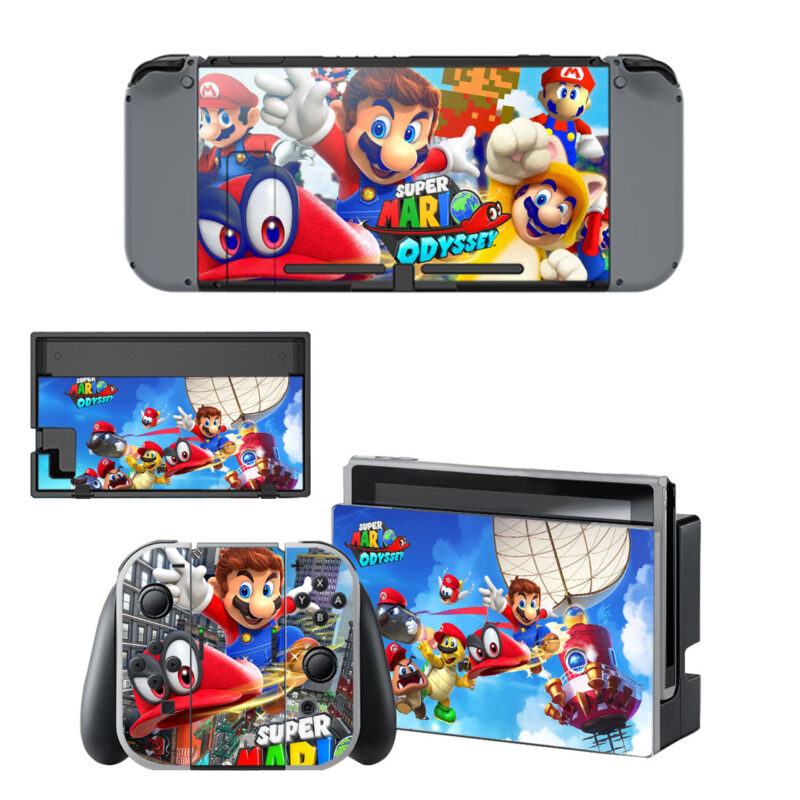 Super Mario Odyssey Decal Cover For Nintendo Switch & Nintendo Switch OLED Design 13