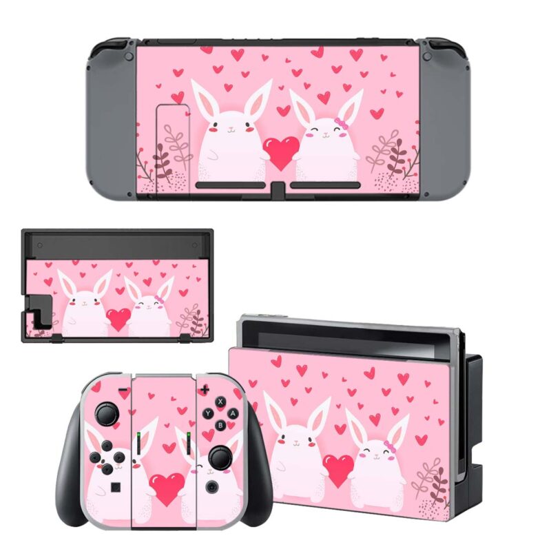 Bunnies Cartoon Decal Cover For Nintendo Switch & Nintendo Switch OLED