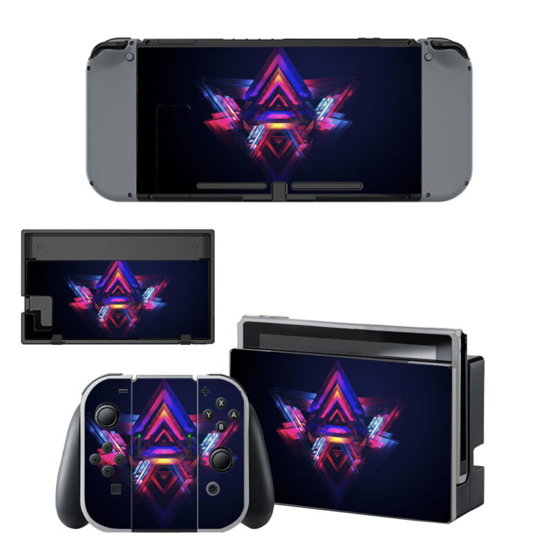 Colorful Pyramid Abstract Decal Cover For Nintendo Switch & Nintendo Switch OLED