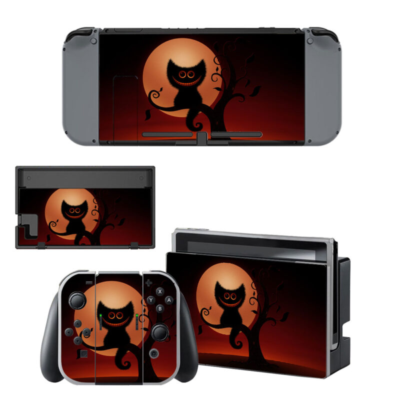 Spooky Cheshire Cat Digital Art Decal Cover For Nintendo Switch & Nintendo Switch OLED