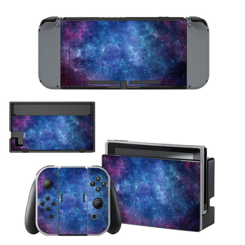 Blue And Purple Space Decal Cover For Nintendo Switch & Nintendo Switch OLED