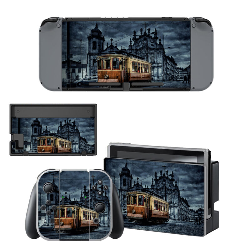 Old Colored Tram Decal Cover For Nintendo Switch & Nintendo Switch OLED