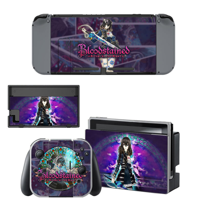 Bloodstained Skin Sticker For Nintendo Switch & Nintendo Switch OLED Design 2