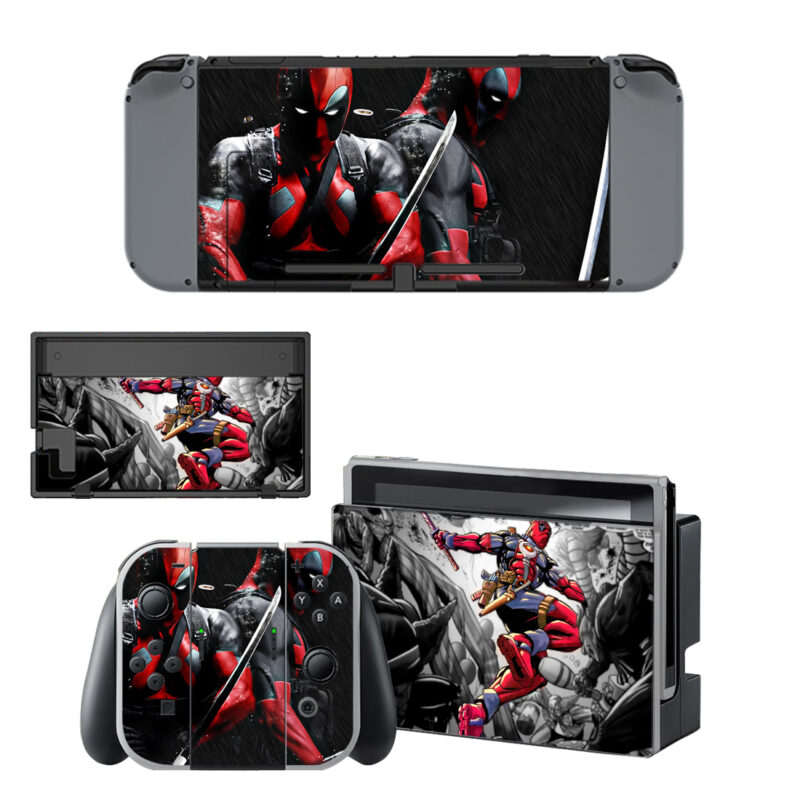 Deadpool Skin Sticker For Nintendo Switch & Nintendo Switch OLED Design 5