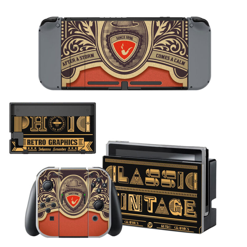 Retro Graphics Skin Sticker For Nintendo Switch & Nintendo Switch OLED