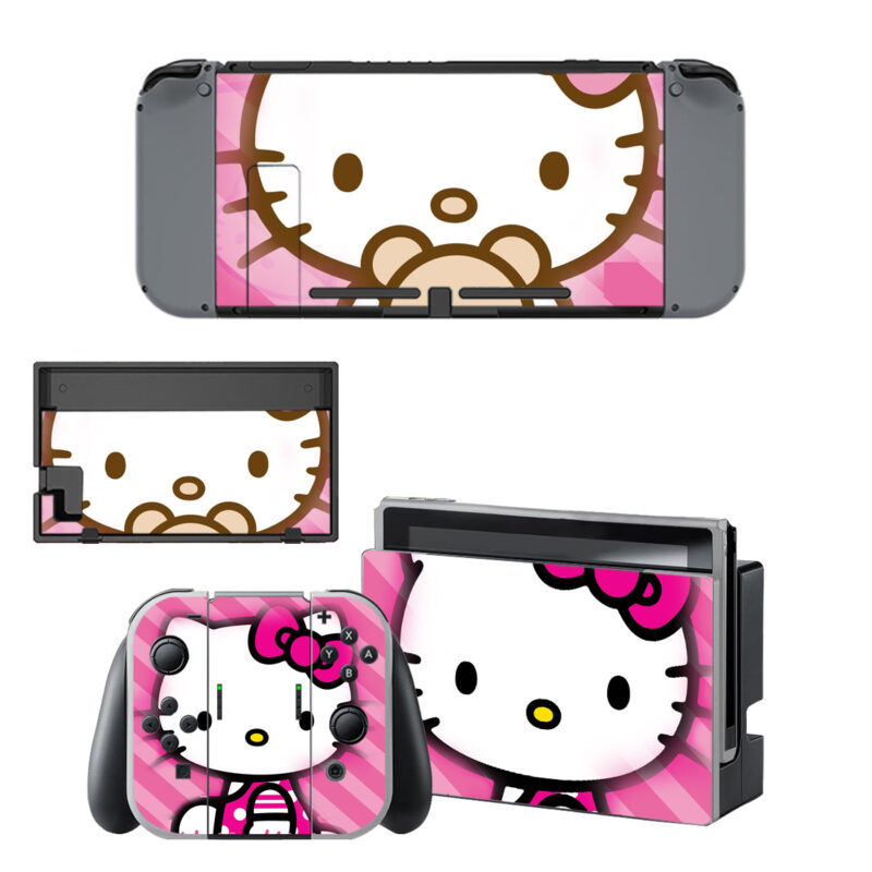 Hello Kitty Skin Sticker For Nintendo Switch & Nintendo Switch OLED Design 1