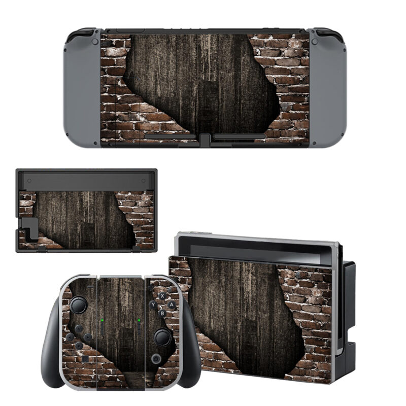 Old Brick Wall Skin Sticker For Nintendo Switch & Nintendo Switch OLED