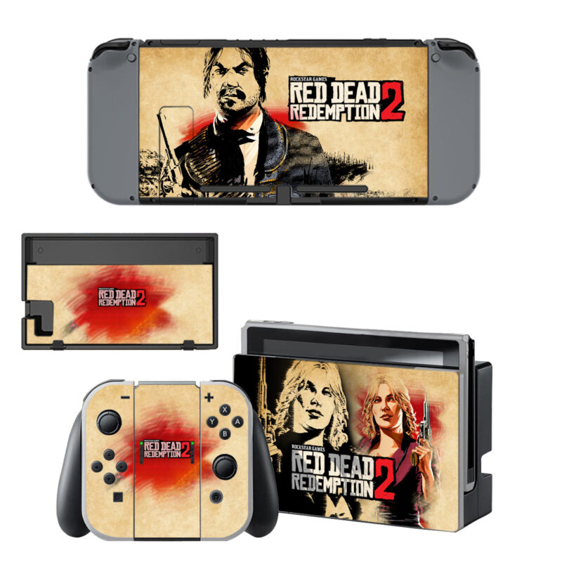 Red Dead Redemption 2 Skin Sticker For Nintendo Switch & Nintendo Switch OLED Design 5