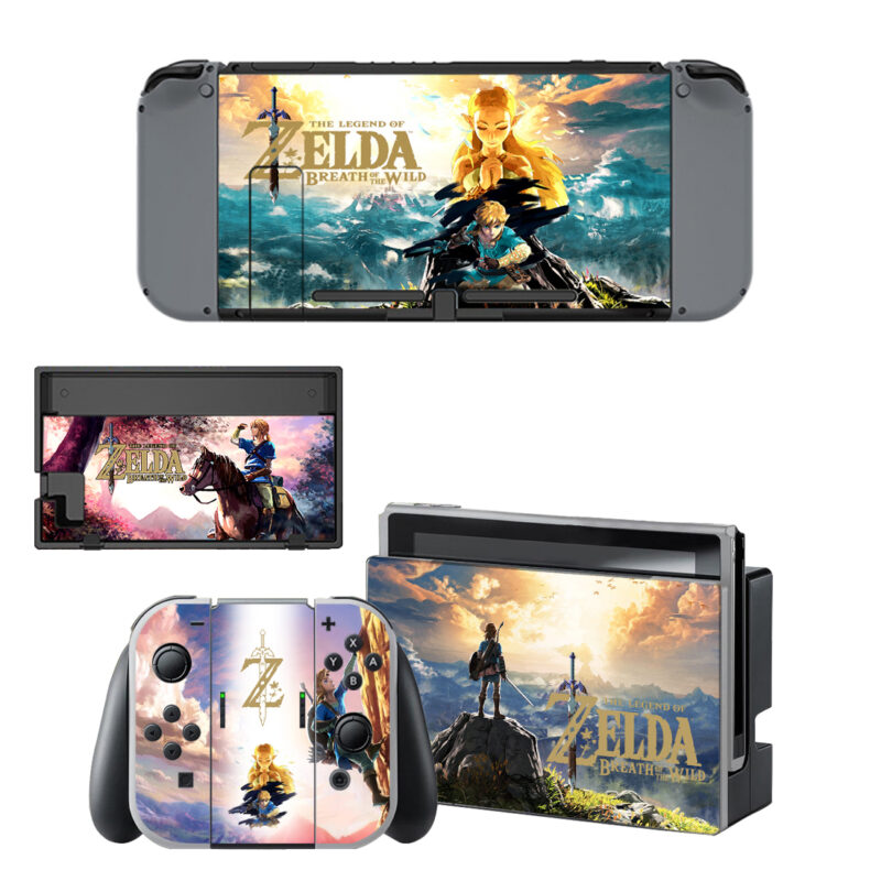 The Legend of Zelda Breath of the Wild Decal Cover For Nintendo Switch & Nintendo Switch OLED Design 1