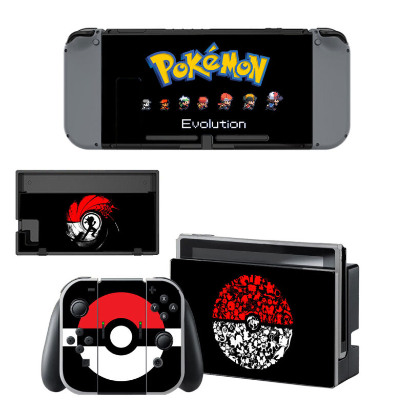 Pokemon Evolution Skin Sticker For Nintendo Switch & Nintendo Switch OLED Design 2