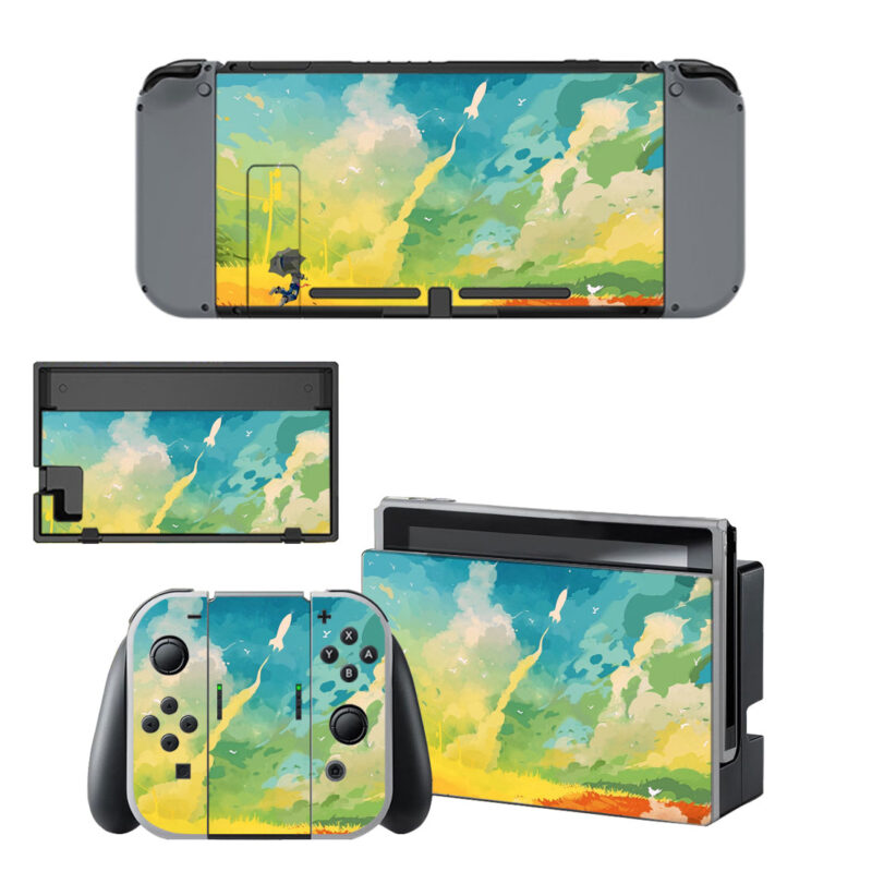 Abstract Watercolor Design Skin Sticker For Nintendo Switch & Nintendo Switch OLED