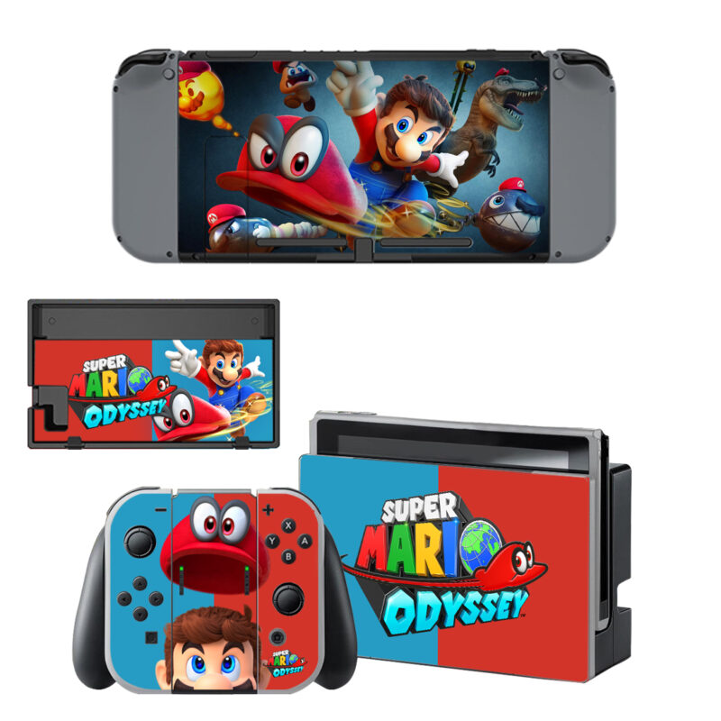 Super Mario Odyssey Skin Sticker For Nintendo Switch & Nintendo Switch OLED Design 2