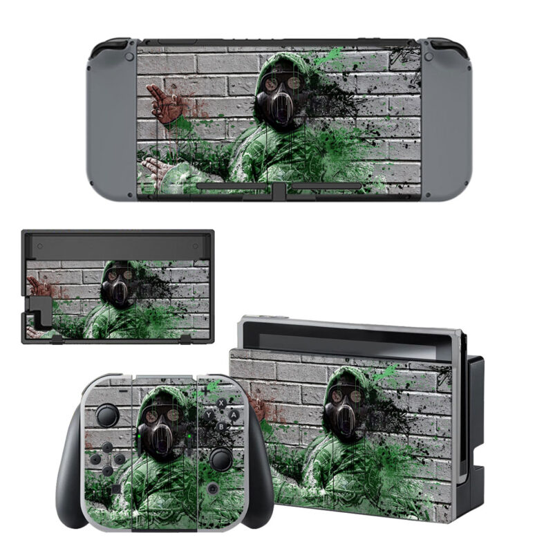 Fototapet Graffiti Gas Mask Decal Cover For Nintendo Switch & Nintendo Switch OLED