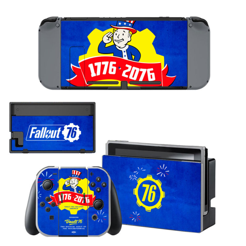 Fallout 76 Cartoon Decal Cover For Nintendo Switch & Nintendo Switch OLED