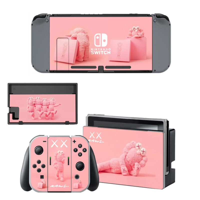 Kaws Pink Skin Sticker For Nintendo Switch & Nintendo Switch OLED