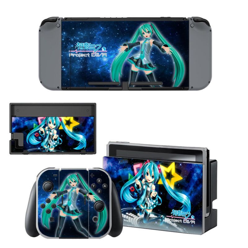 Hatsune Miku Project Diva Skin Sticker For Nintendo Switch & Nintendo Switch OLED Design 3