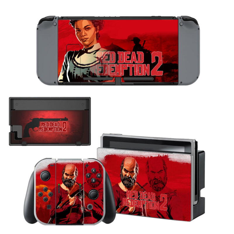 Red Dead Redemption 2 Skin Sticker For Nintendo Switch & Nintendo Switch OLED Design 4