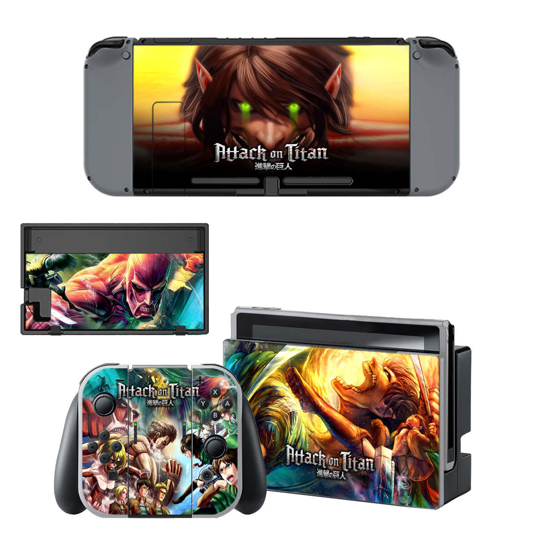 Attack On Titan Skin Sticker For Nintendo Switch & Nintendo Switch OLED Design 1