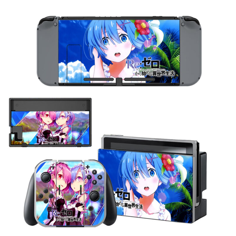 Re Zero Starting Life in Another World Decal Cover For Nintendo Switch & Nintendo Switch OLED Design 3