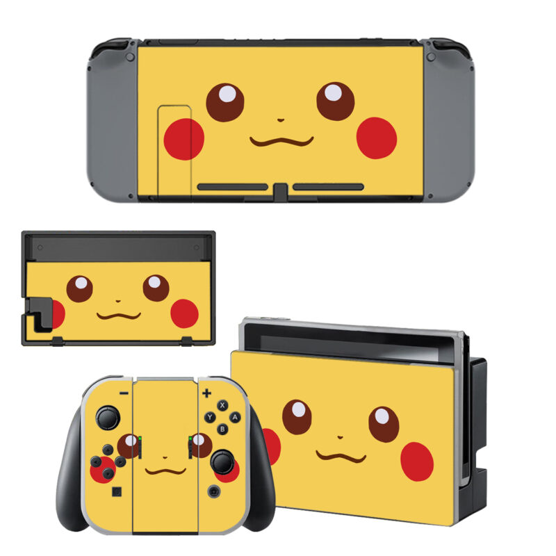 Pokemon Pikachu Face Decal Cover For Nintendo Switch & Nintendo Switch OLED