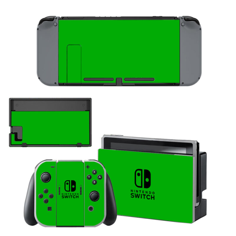 Green Skin Sticker For Nintendo Switch & Nintendo Switch OLED Design 1